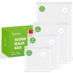 Syntus 8x8 vacuum bags packaging protecting foods during freezing and heating