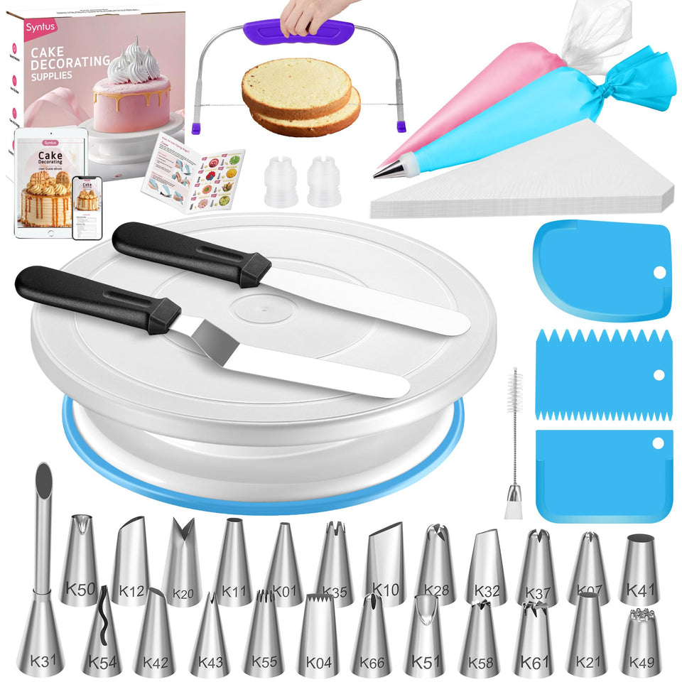 Syntus 65-piece cake decorating kit overview for versatile home bakers