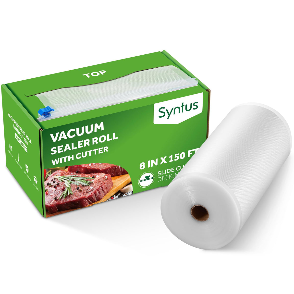Syntus 8x150 vacuum roll for airtight storage and freshness.