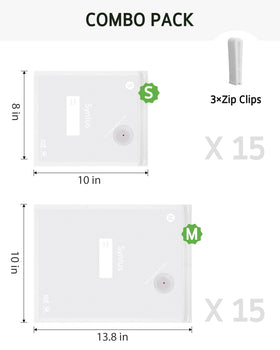 Syntus 10x13 medium vacuum bag suited for larger portions and sous vide
