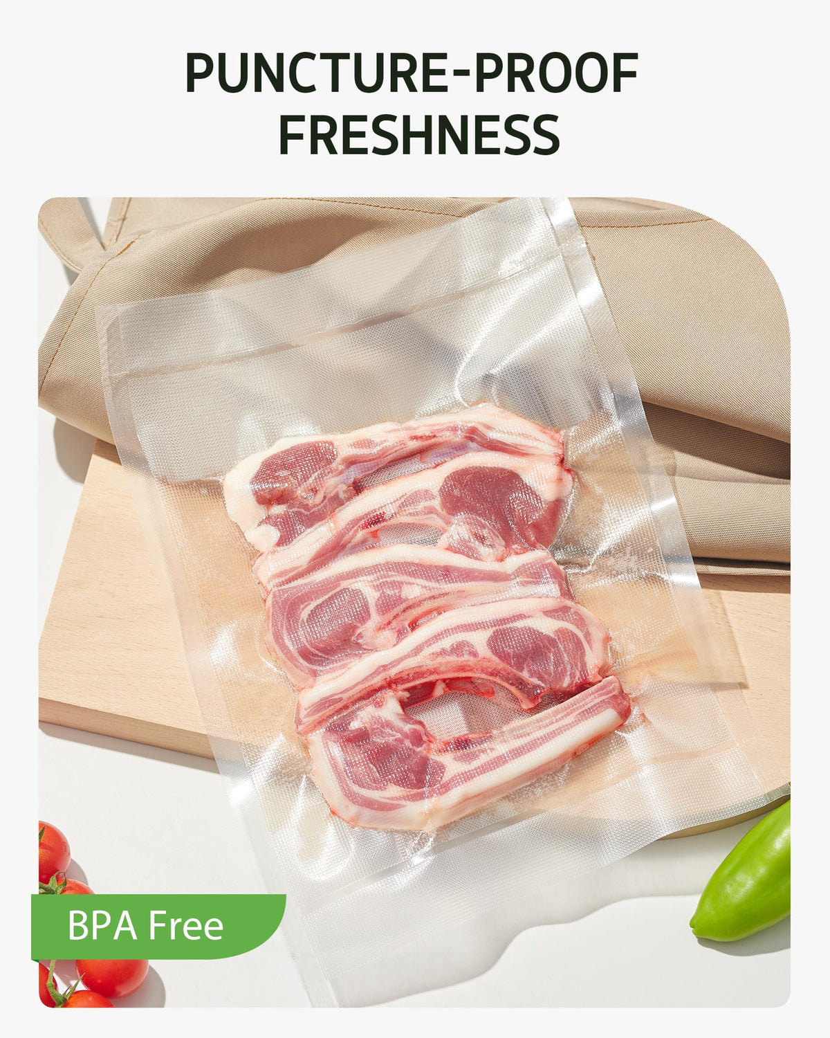 Syntus bags handle temperatures from -4°F to 212°F for versatile storage.