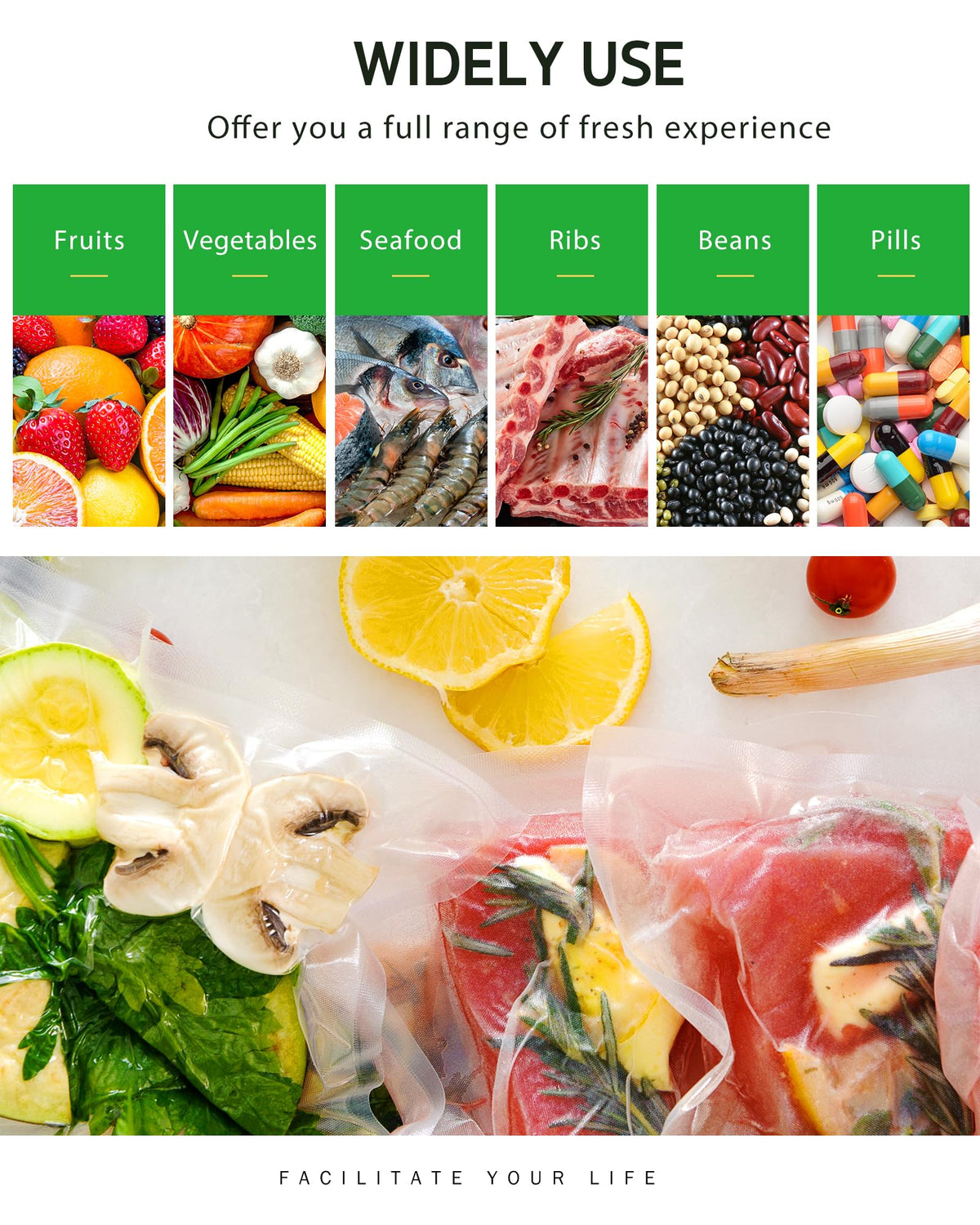 Syntus bags help reduce waste by extending shelf life.