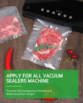 Syntus bags suit vegetables, seafood, and meats for organized freezer storage.