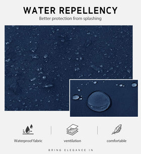 Syntus bib apron water-repellent style protects clothes from splashes.