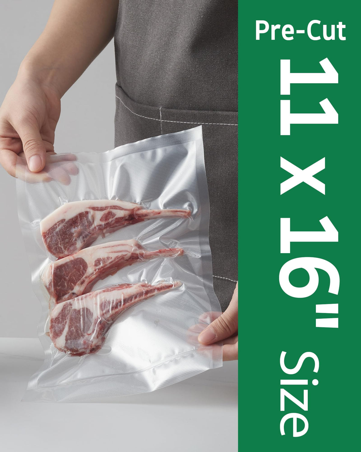 Syntus pre-cut bags 11x16 ready to seal for quick meal prep