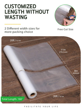 Syntus vacuum bag roll 8x20 inch, versatile for meals and leftovers.