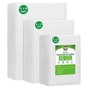 Syntus gallon-size vacuum bag front view showing strong seal