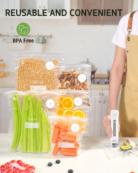Syntus bags work with most vacuum sealers for flexibility.