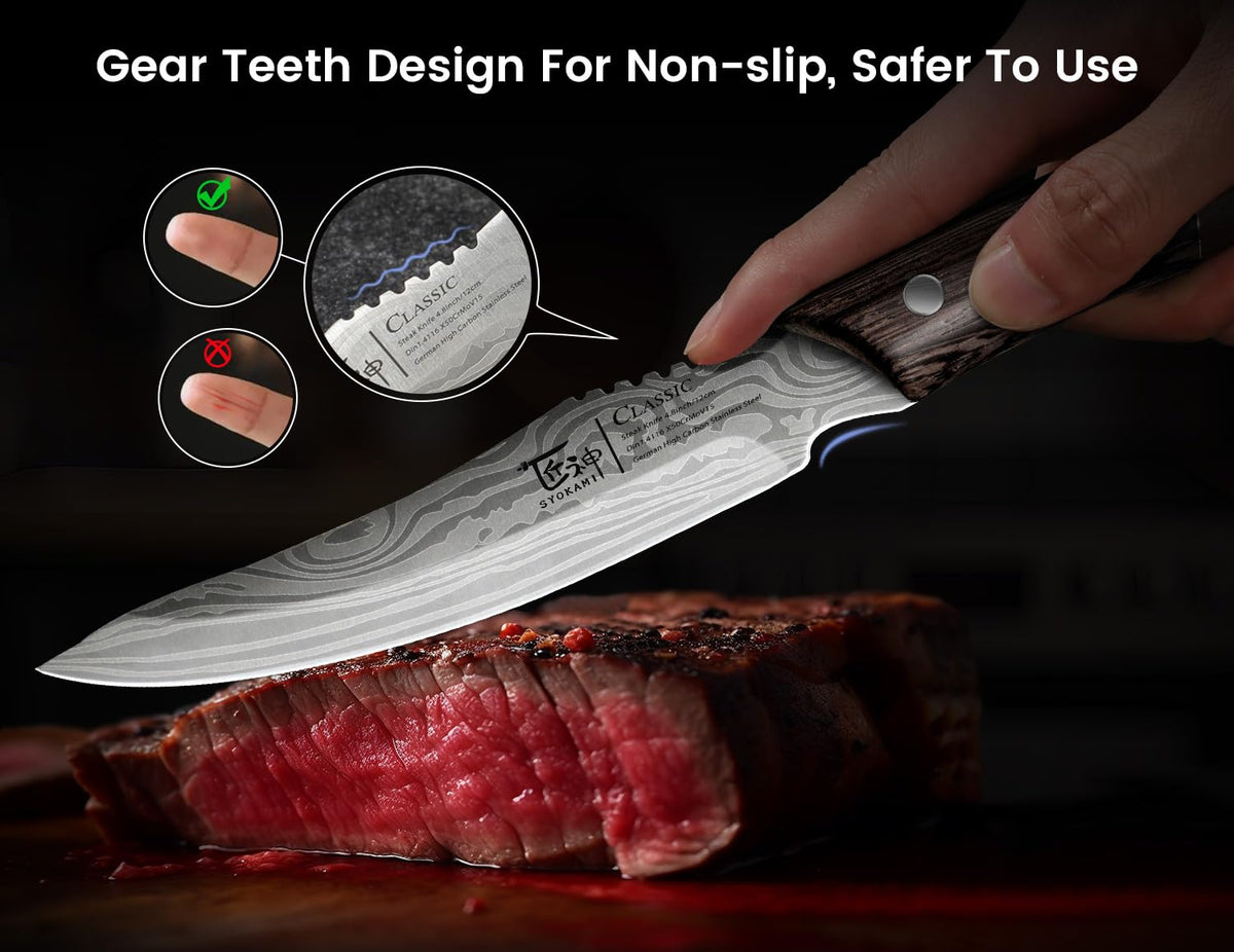SYOKAMI 15-degree blade angle enables precise, effortless slicing.