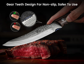SYOKAMI 15-degree blade angle enables precise, effortless slicing.