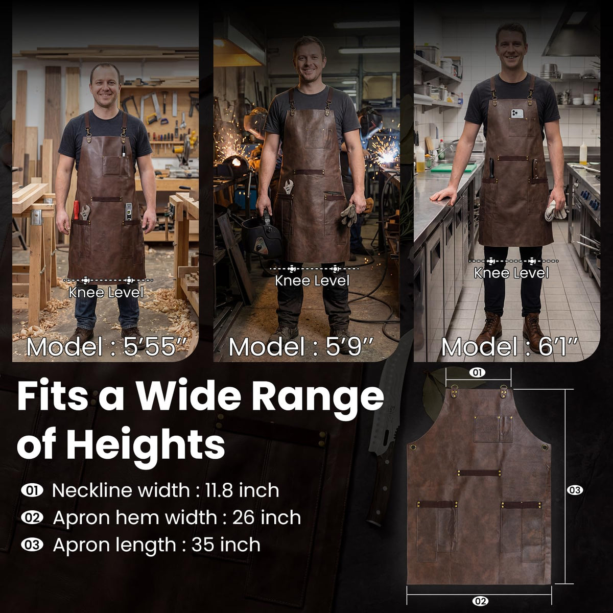 SYOKAMI extra-wide coverage apron shields clothing during messy tasks
