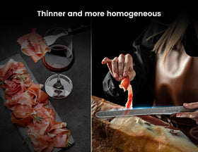 SYOKAMI brisket knife ergonomic grip for safe, controlled cuts.