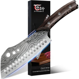 SYOKAMI 3-in-1 cleaver knife ready for versatile slicing and dicing