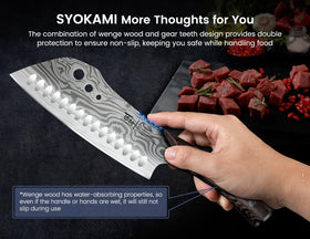 SYOKAMI full-tang German steel blade stays razor-sharp