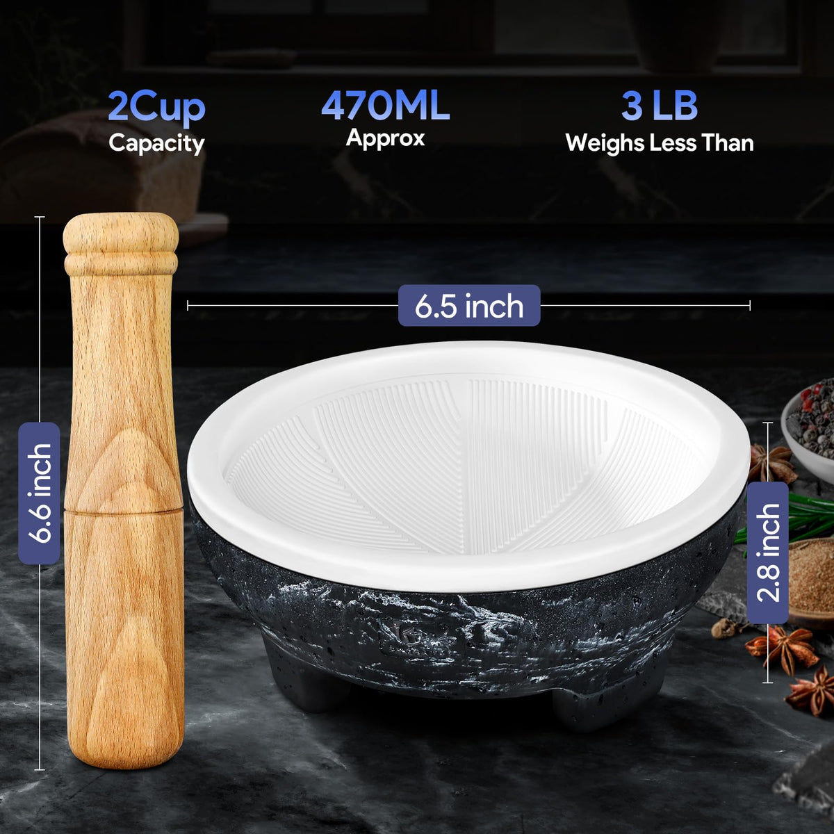 SYOKAMI No Rock Powder marble-look ceramic finish adds stylish touch to kitchen prep