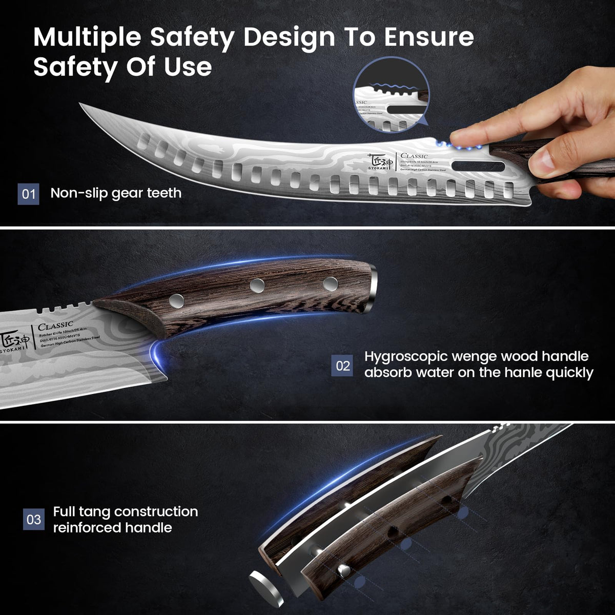 SYOKAMI single-piece forged construction emphasizes strength and durability