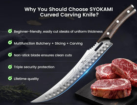 SYOKAMI thickness-hole design helps measure slices quickly.