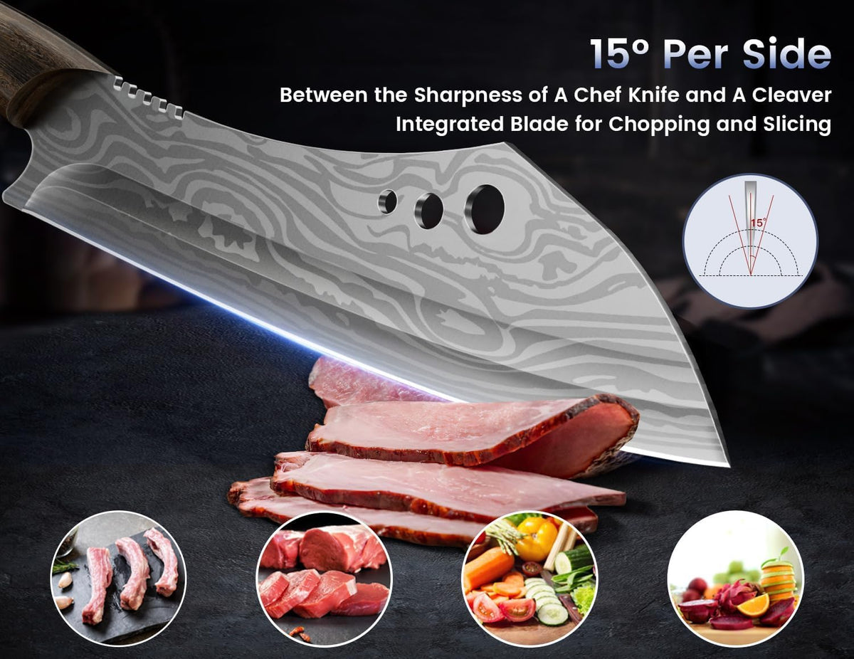 SYOKAMI wenge wood handle with ergonomic grip and safety features
