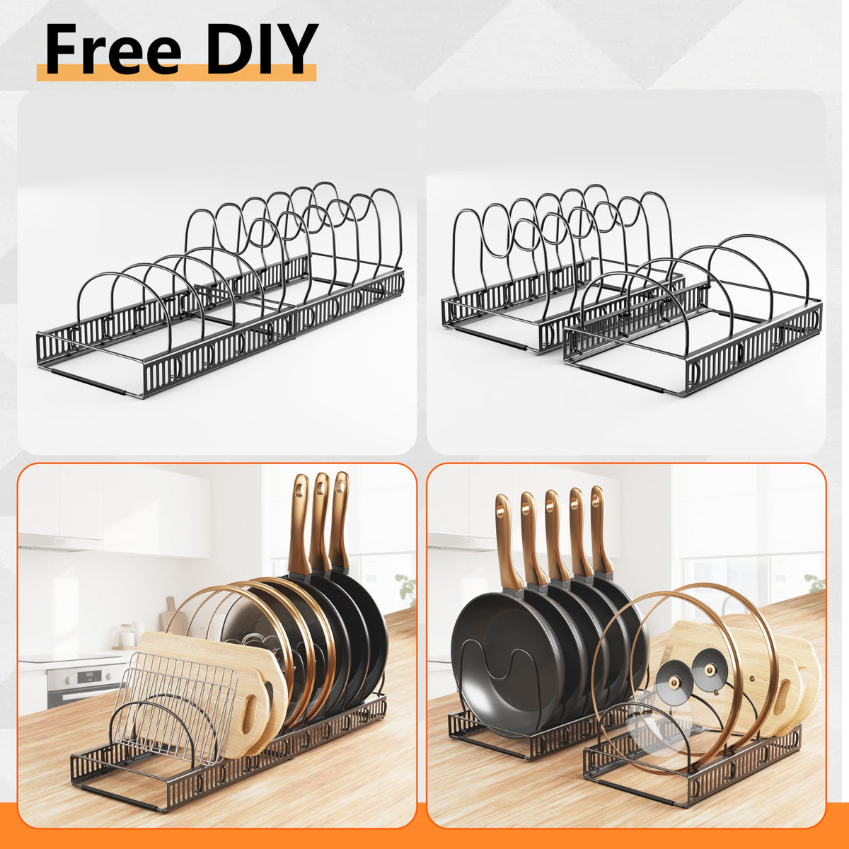 SYOOUYRE 2-in-1 storage for bakeware and trays