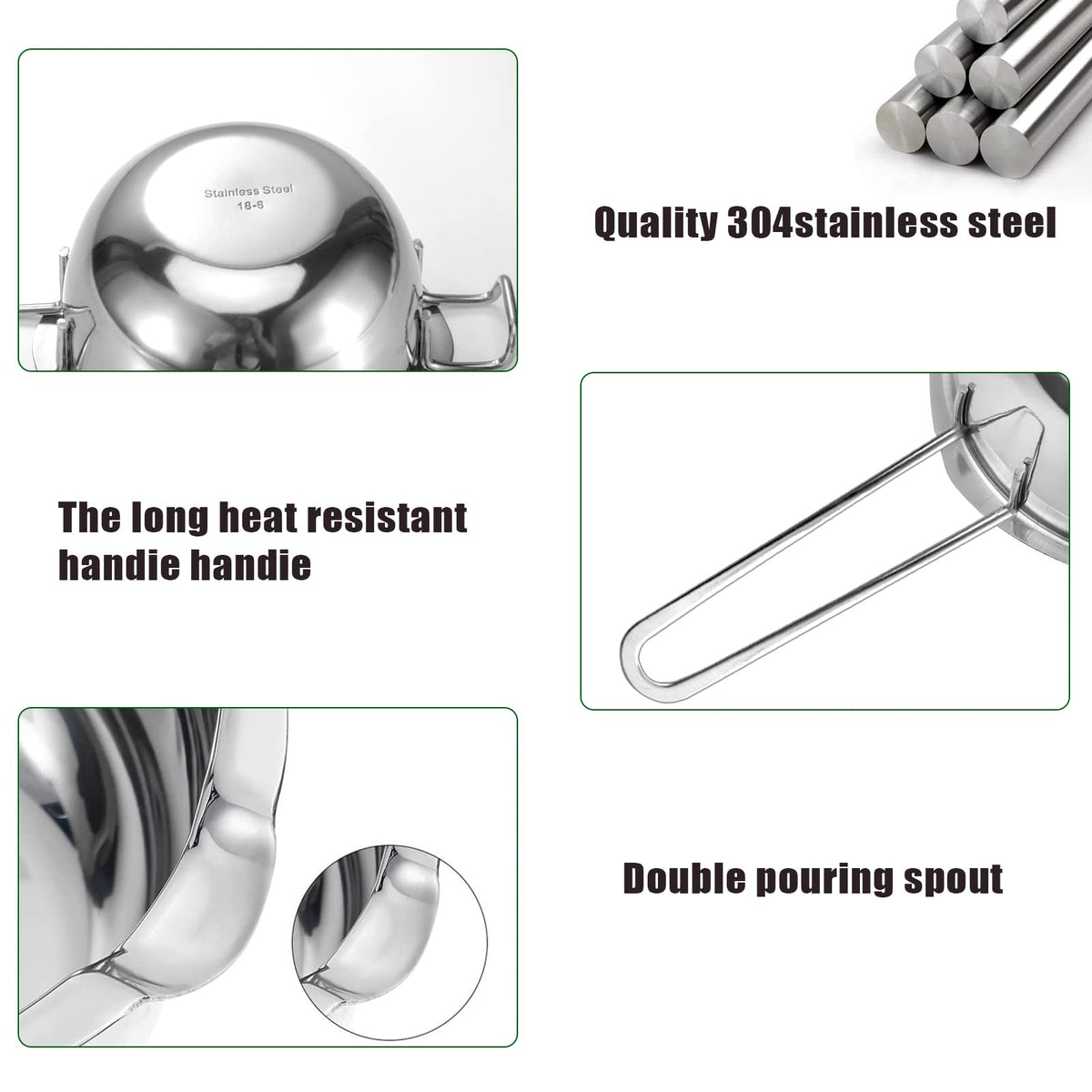 Sysmie double boiler set shown with spatula for stirring and scraping