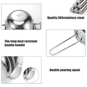 Sysmie double boiler set shown with spatula for stirring and scraping