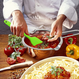 Sysmie included silicone spatula for stirring, scraping, and folding