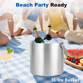 SYTOIGH sturdy double-wall ice bucket closeup shows durable construction