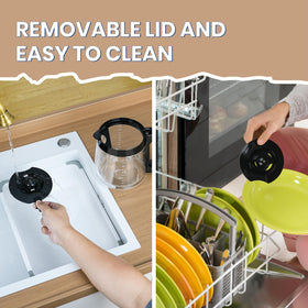 12-cup capacity indicator helps you portion coffee accurately.