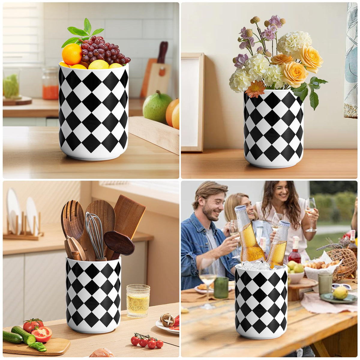 SYXUPUMI utensil holder provides stable storage on busy counters.