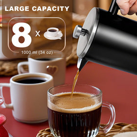 SZHETEFU insulated double-wall design keeps beverages hot longer.