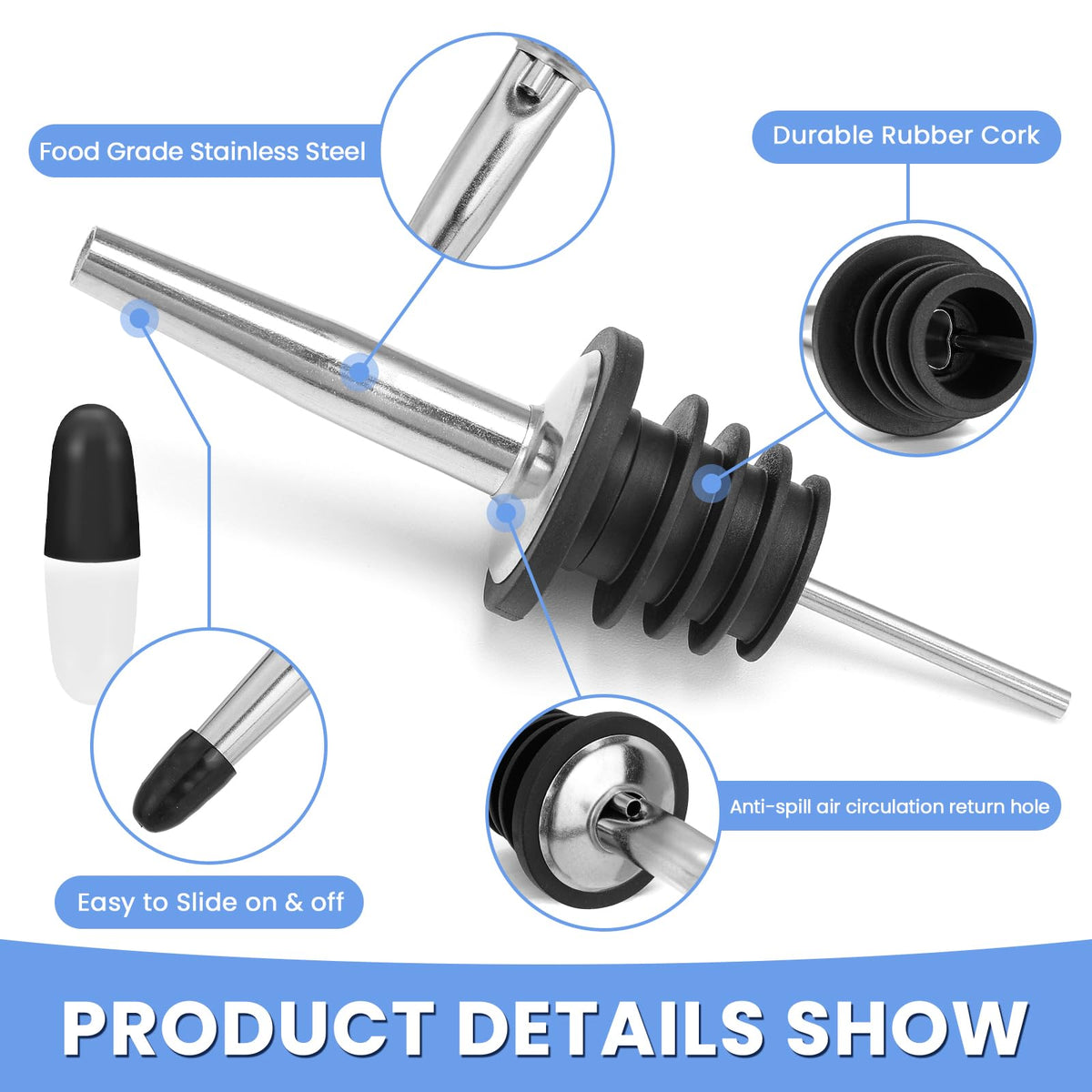 SZLFSX dust cap cover protecting pour spouts from pests and debris