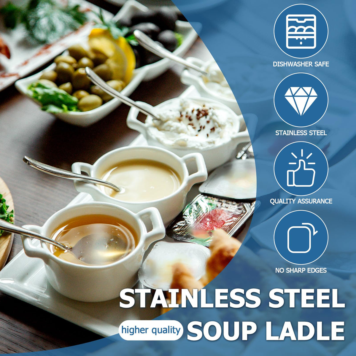 SZLFSX extra heavy weight spoon provides a sturdy grip at the table.