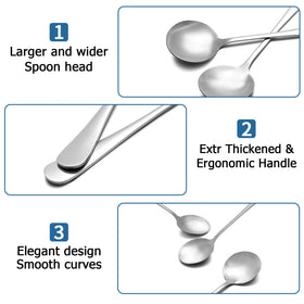 SZLFSX round 6.7-inch soup spoon for comfortable restaurant service.