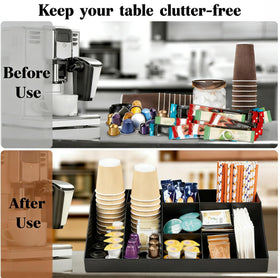 SZQINJI black coffee condiment rack with a clean, modern look