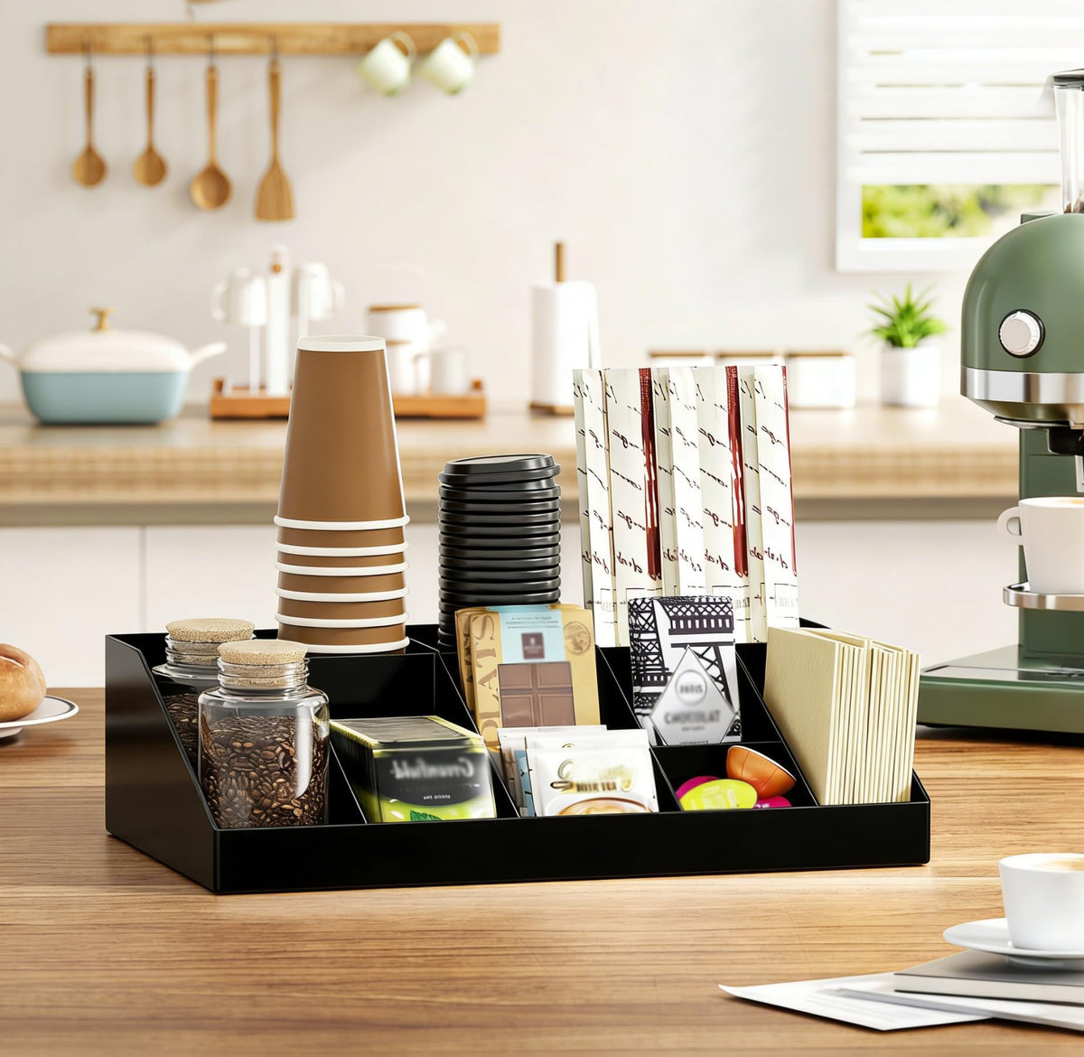 SZQINJI versatile coffee caddy for kitchen or office desks