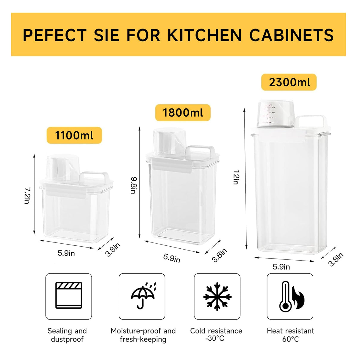 SZRUNZHU airtight lids keep foods fresh and organized.