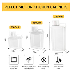 SZRUNZHU airtight lids keep foods fresh and organized.