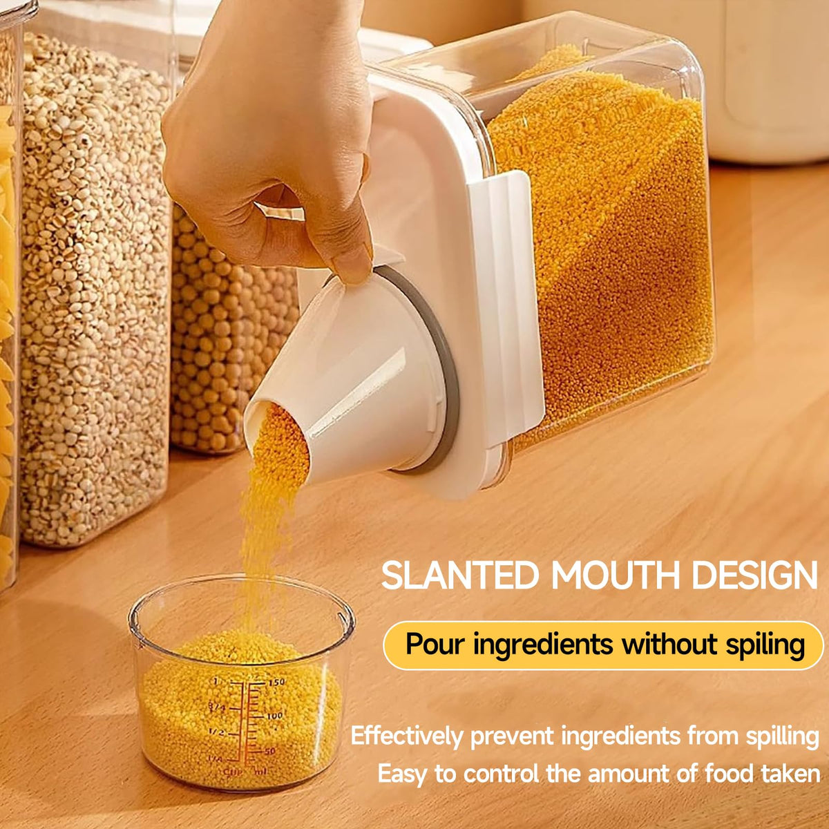 SZRUNZHU pet food storage reduces spills.