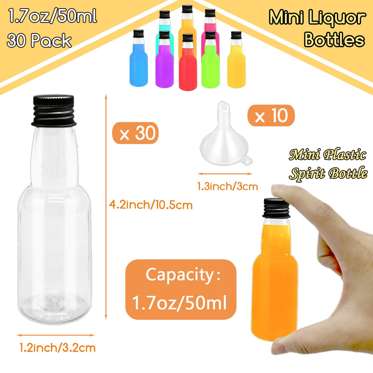 Szsrcywd 30-pack mini bottles ideal for wedding favors and tastings.
