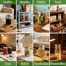 SZUAH dishwasher-safe glass jar ready for easy cleanup