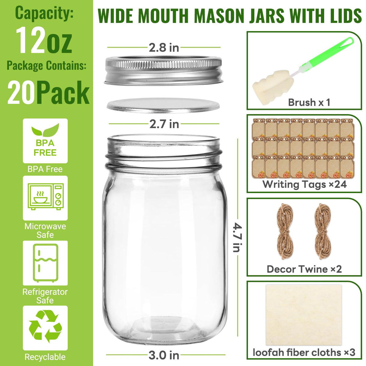SZUAH two-piece metal lid with gasket enabling airtight freshness