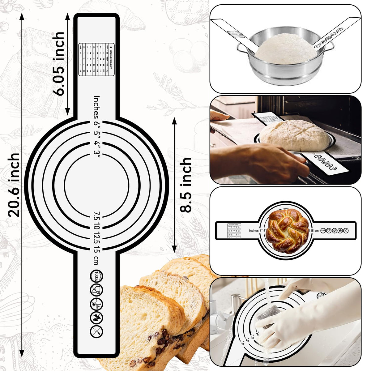 SZZJKJ reusable bread bags for fresh storage and transport.