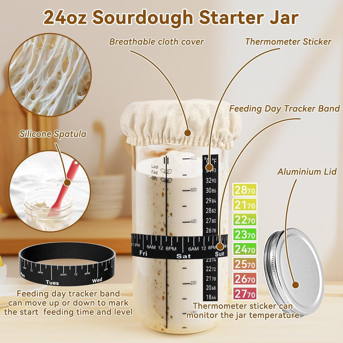 SZZJKJ bread sling shown for safe dough transfer and handling.