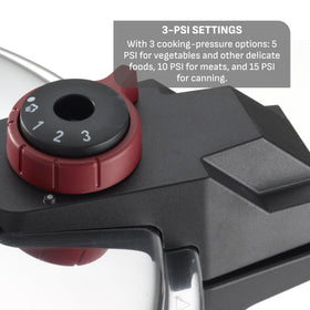 T-Fal 22-Qt pressure gauge with easy-to-read dial.