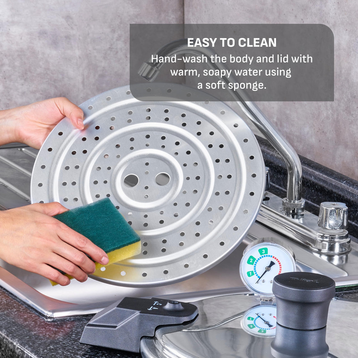 Step-by-step guide included with the T-Fal 22Qt canner.