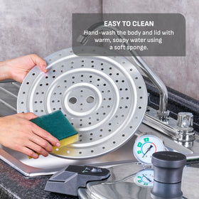 Step-by-step guide included with the T-Fal 22Qt canner.