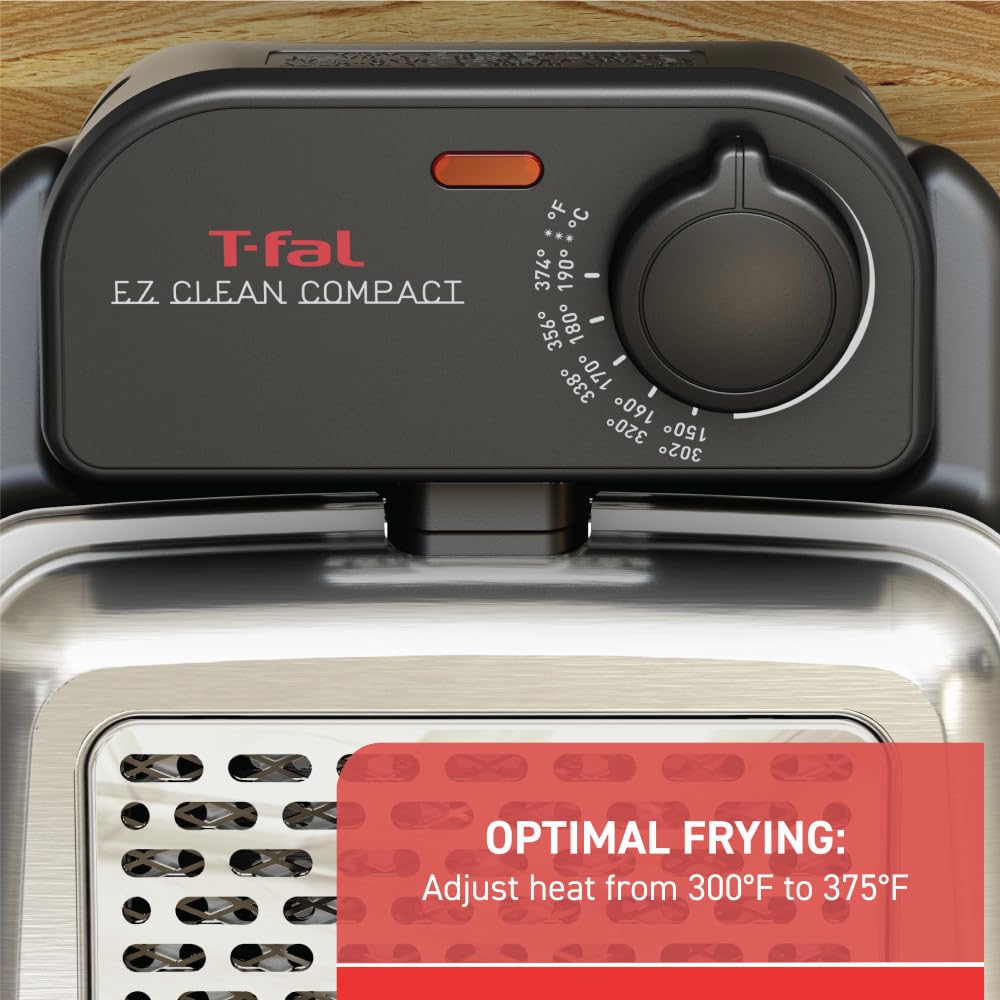 T-Fal Compact EZ Clean viewing window helps track fry progress without removing the lid.