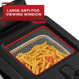 T-Fal Deep Fryer cool-touch handle enables safe operation during busy cooking