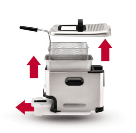 T-Fal large viewing window lets you monitor progress safely.