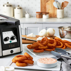 T-Fal Deep Fryer stainless steel body combines durability with sleek kitchen appeal
